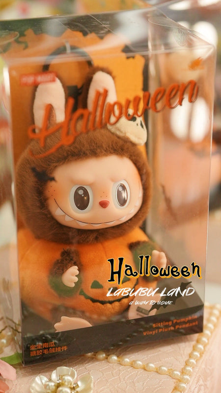 Pumpkin Labubu Happy Halloween Party Series- Sitting Pumpkin Vinyl Plush Pendant pre-order