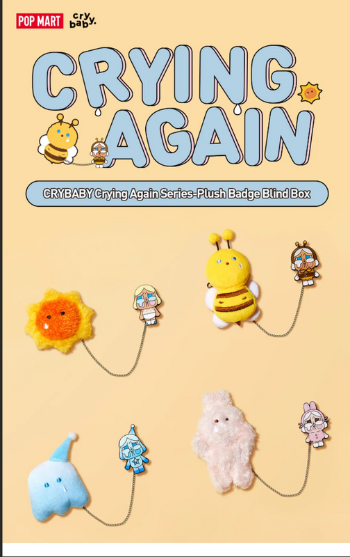 CRYBABY Crying Again Series - Plush Badge Blind Box