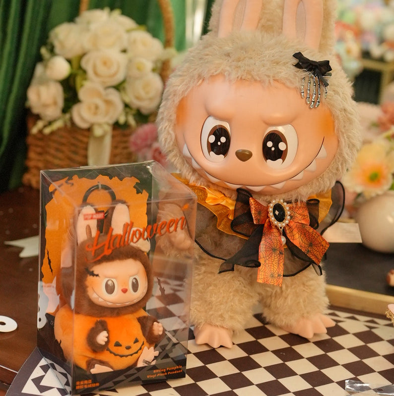 Pumpkin Labubu Happy Halloween Party Series- Sitting Pumpkin Vinyl Plush Pendant pre-order